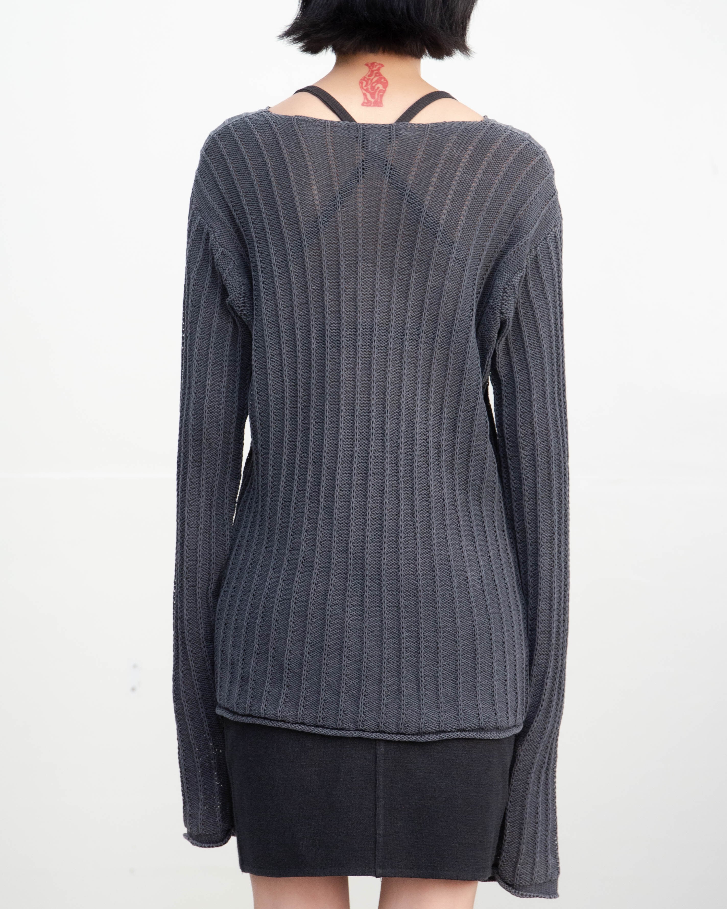 1990-00s EMPORIO ARMANI - openwork knit top | LUIK FINN