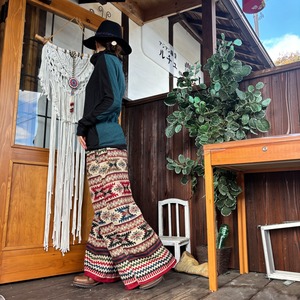 カラフルヤクフレアーパンツ