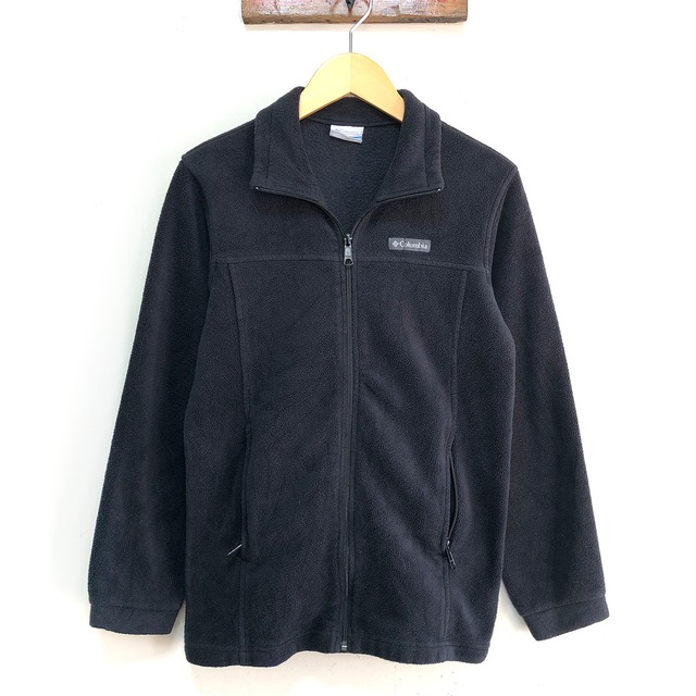 コロンビア アウトドア フリースジャケット レディースl ブラック 黒色 Columbia 古着 古着屋エバレット