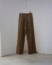 itochi - Wool & Cashmere Corduroy Tuck Slacks :Brown|先染め/尾州×遠州/裏地付き