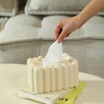 ティッシュボックス カバー ホルダー スカラップ おしゃれ モダン インテリア 雑貨 シンプル デザイン 卓上 置物 北欧 可愛い