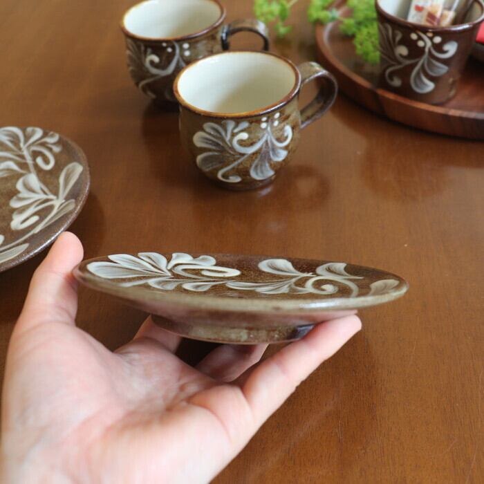 やちむん 陶眞窯 カップ＆ソーサーいっちん Yachimun Cup and saucer