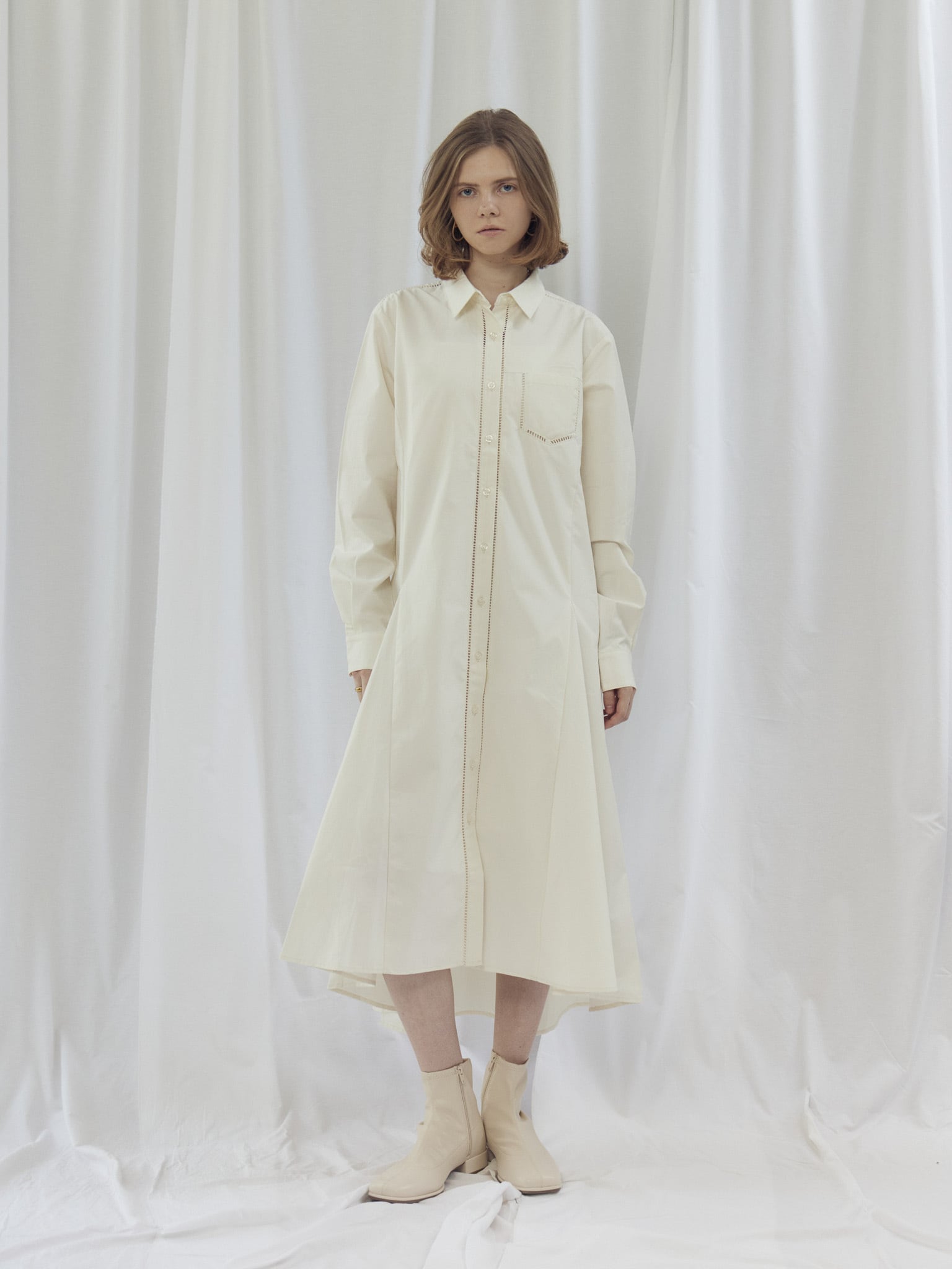 ASYMMETRIC SHIRT DRESS 【CA2S-O308】