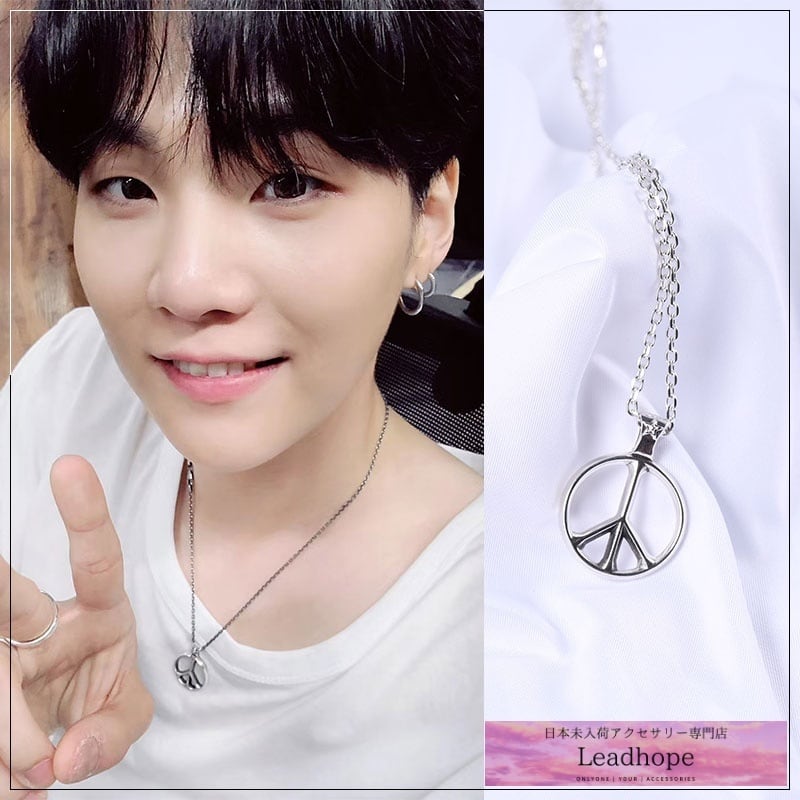 925SILVER BTS SUGA ユンギ着用モデル ピースネックレス