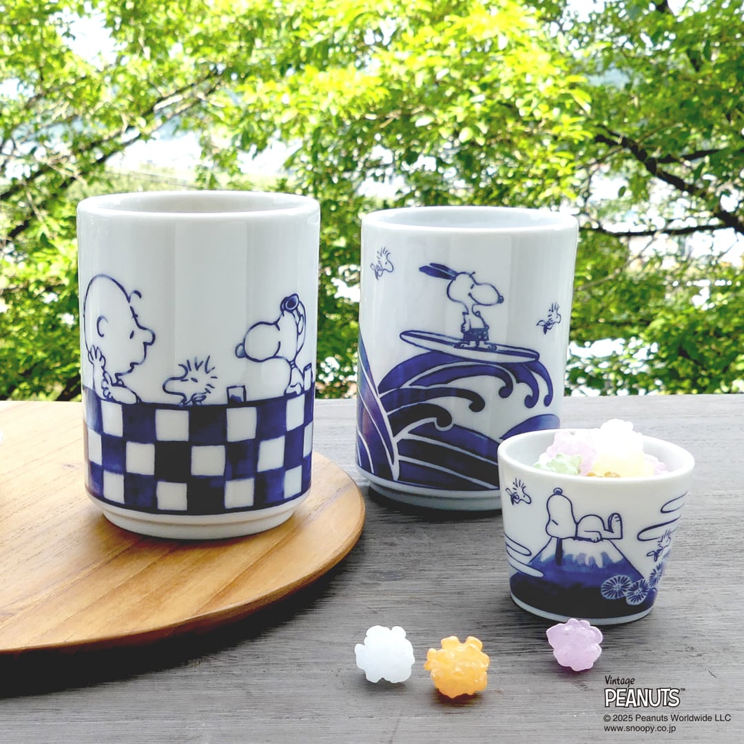 PEANUTS】寿司湯呑(波)【SN80】SN83-327 | yamaka official shop - 山