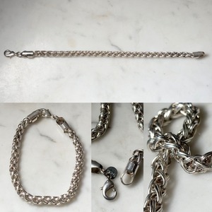 vintage silver Foxtail chain bracelet