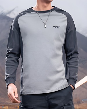 カラーブロック ラグランスリーブTシャツ 4色 E0090