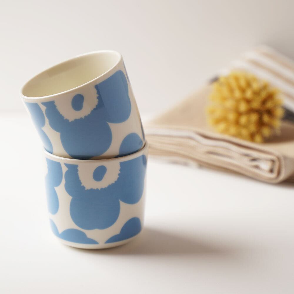 マリメッコ マグカップ ラテマグ UNIKKO 70637 151 スカイブルー ホワイト 200ml 2個セット marimekko