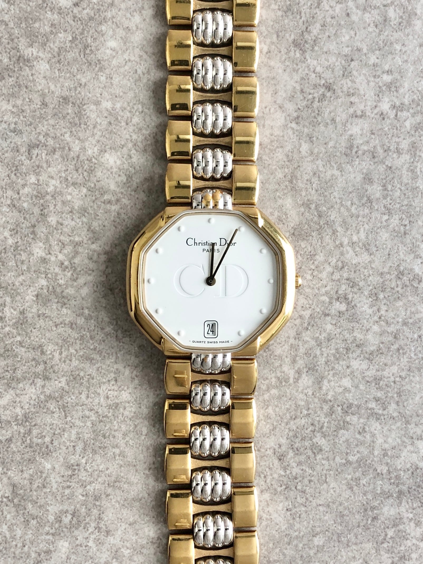 【希少】Christian Dior ディオール 腕時計 ゴールド レクタン Christian Dior クリスチャン ディオール オクタゴン 腕時計 ゴールド