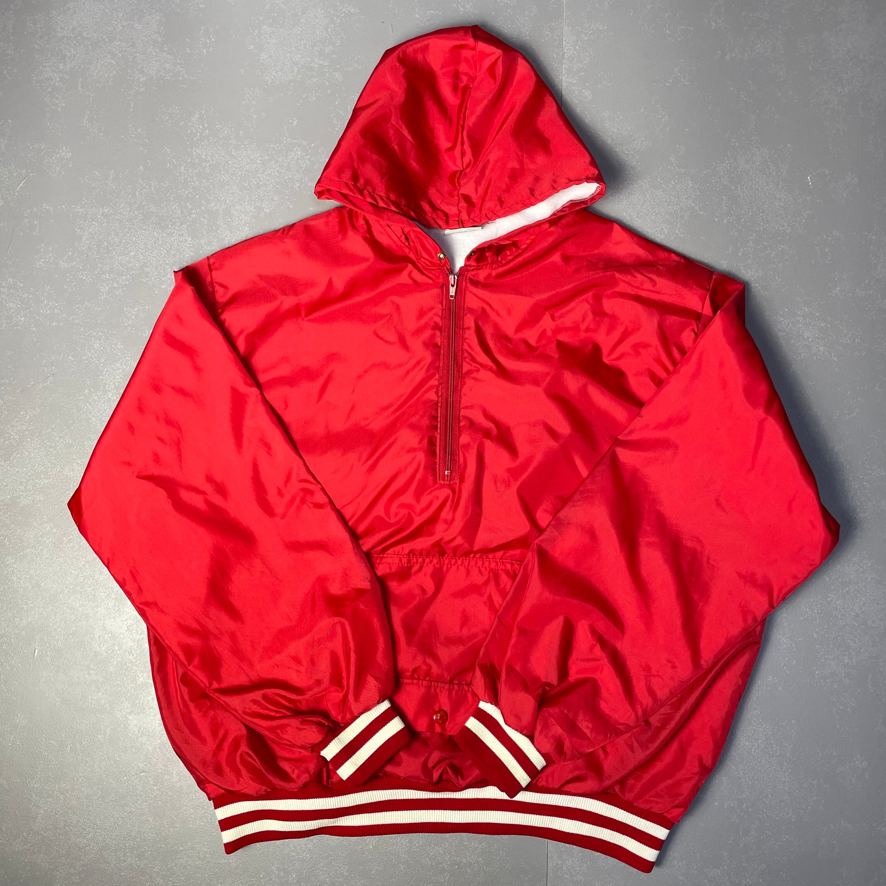 80~90年代 Birdie ハーフジップ ナイロンジャケット USA製 メンズXL ヴィンテージ【ナイロンジャケット】