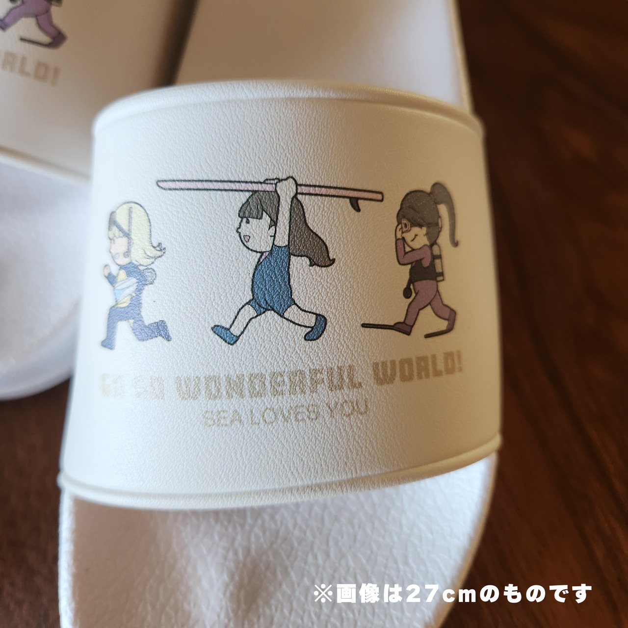 GO GO WONDERFUL WORLD!-シャワーサンダル(ホワイト-24cm) - 5