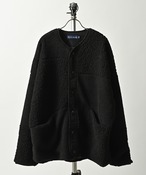 many men many mind boa patchwork blouson (BLK) M2523050