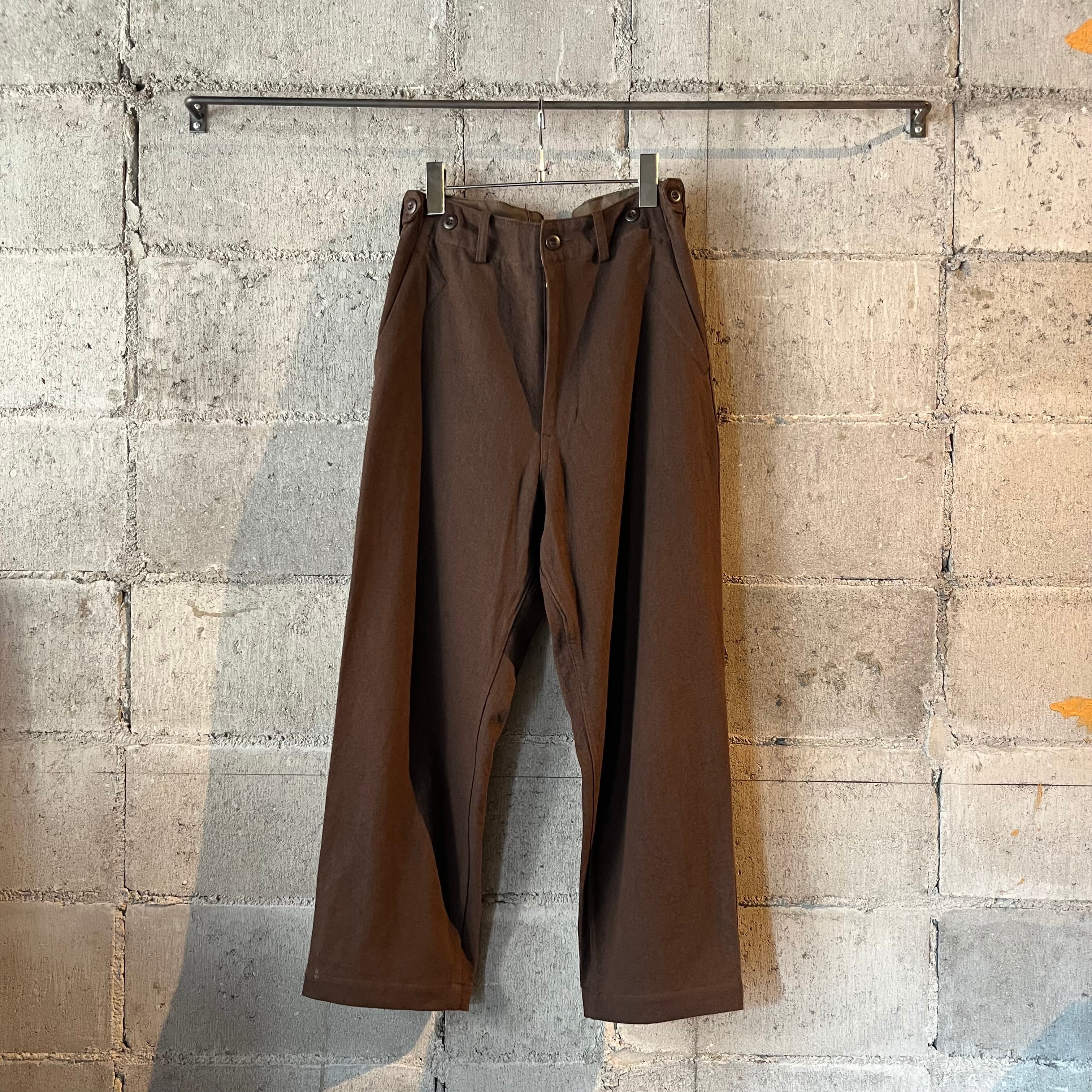 【希少品】YUI-TILITY Wool PANTS 結-yui- 】YUI-TILITY TROUSERS C/F GABADINE / BROWN | はなれ online