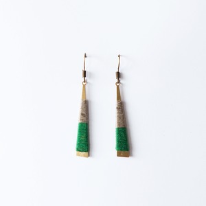 green & beige triangle Brass + Thread