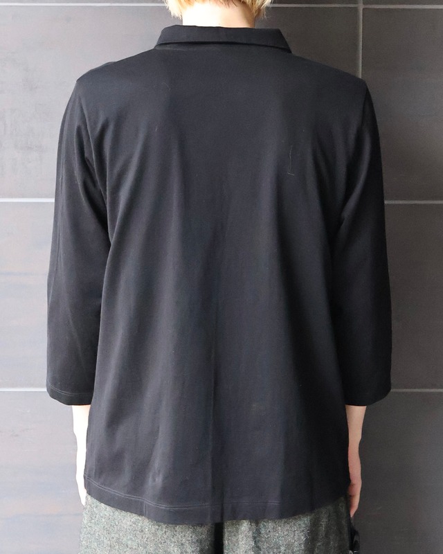 【y's for living】cropped sleeve polo shirt
