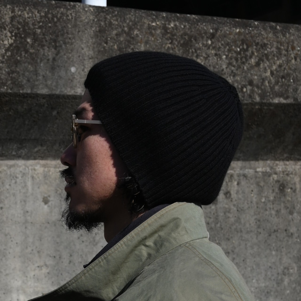 INTERIM / WOOL SILK CASHMERE DEADSTOCK YARN KNIT CAP