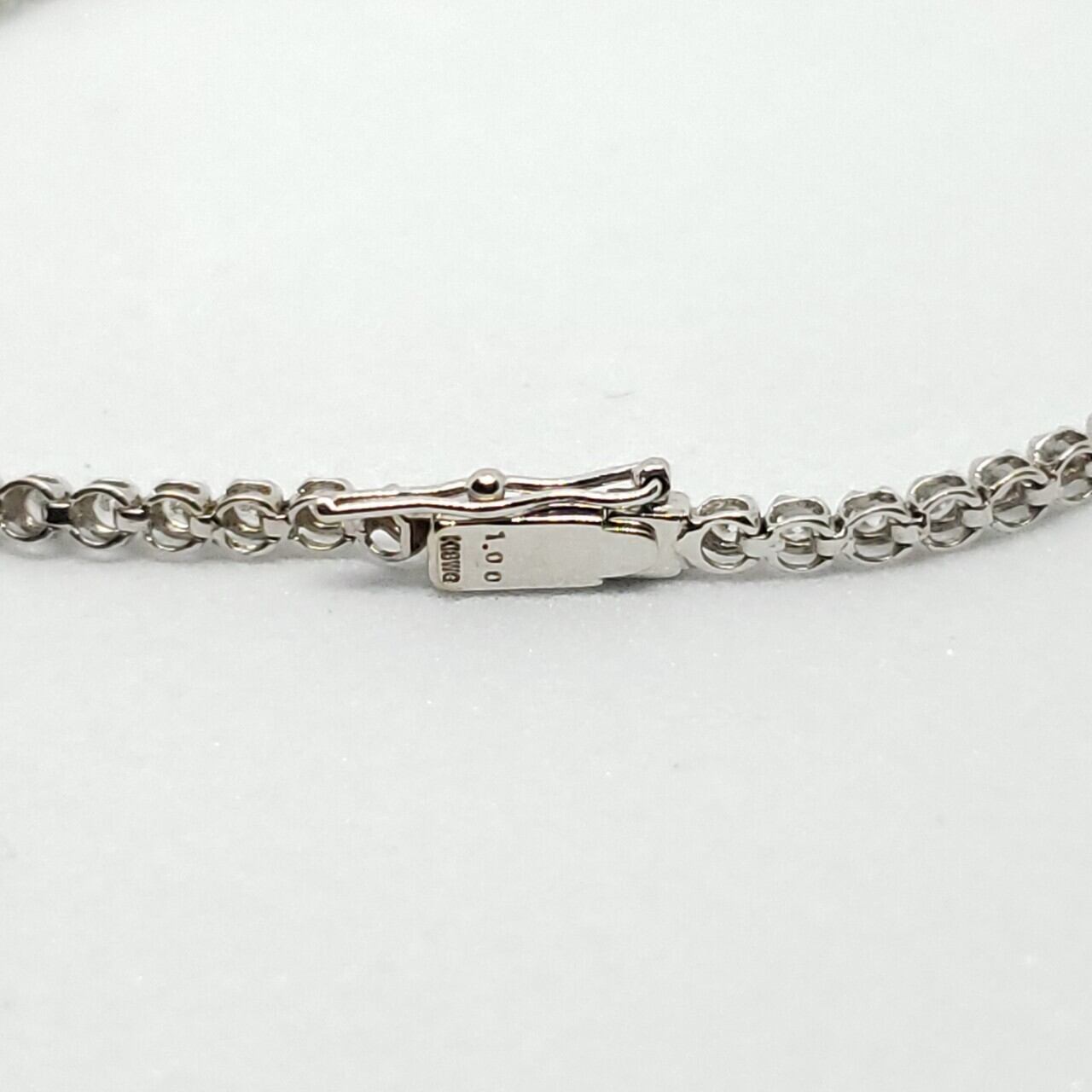 K18WG D1.00ct ホワイトゴールド ダイヤモンド テニス ブレスレット  