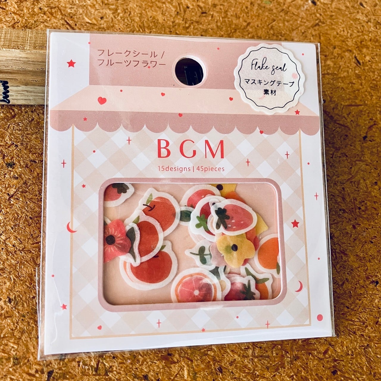 【廃番】BGM フルーツフラワー フレークシール BG21
