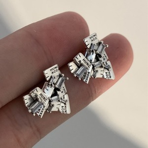Heart initial silver pierced＊M-236