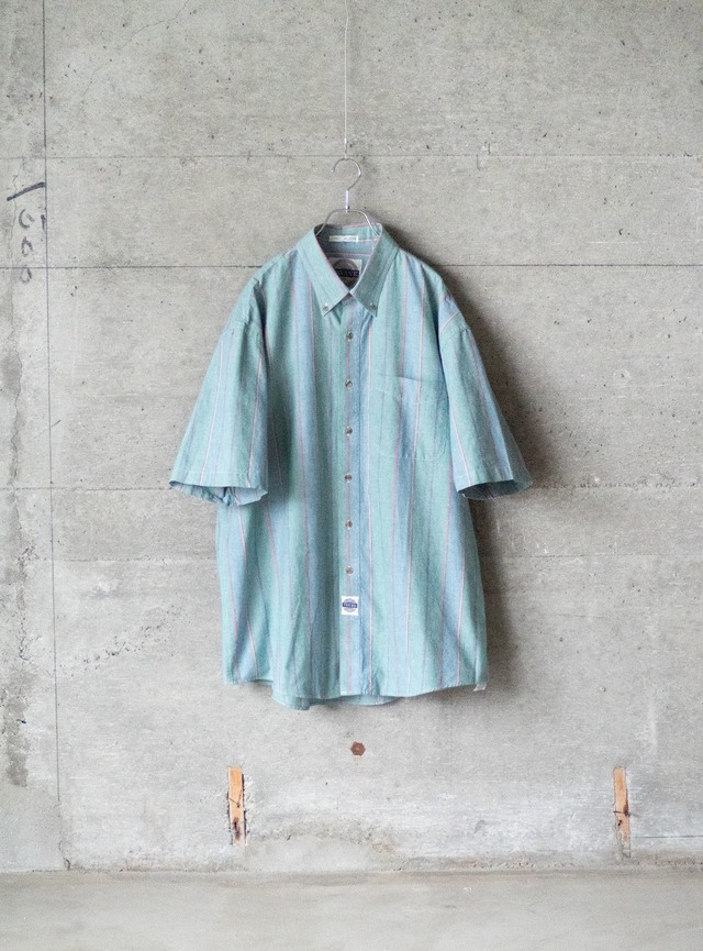 "SAVANE" 1990s Multi stripe s/s shirt
