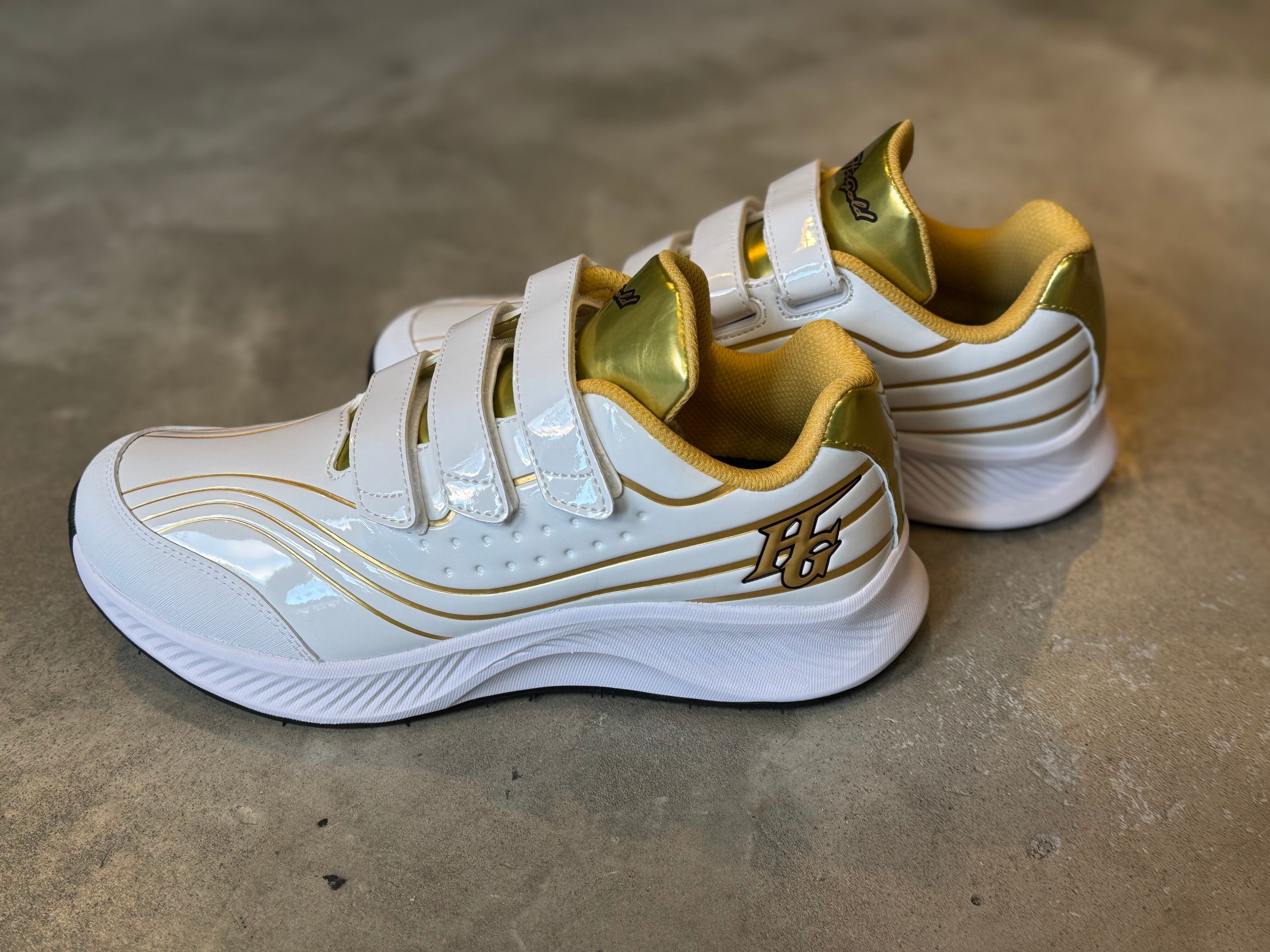 Hi-GOLD】トレーニングシューズ ホワイト×ゴールド | 野球専門店87スポーツ