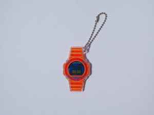 90'sスケルトンモチーフアクリルボールチェーン③スポーツウォッチ