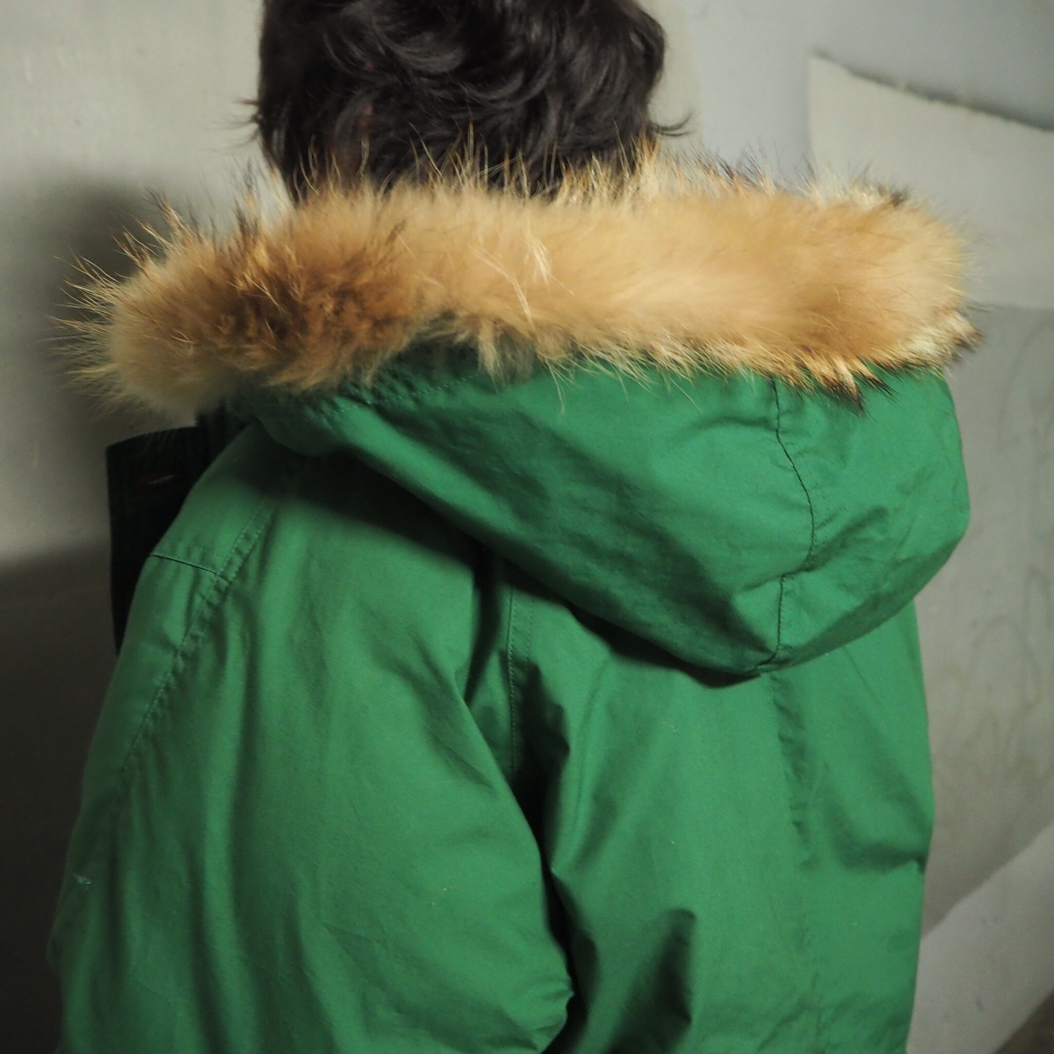 タヌキグリーンダウンジャケット | 一重 hitoe