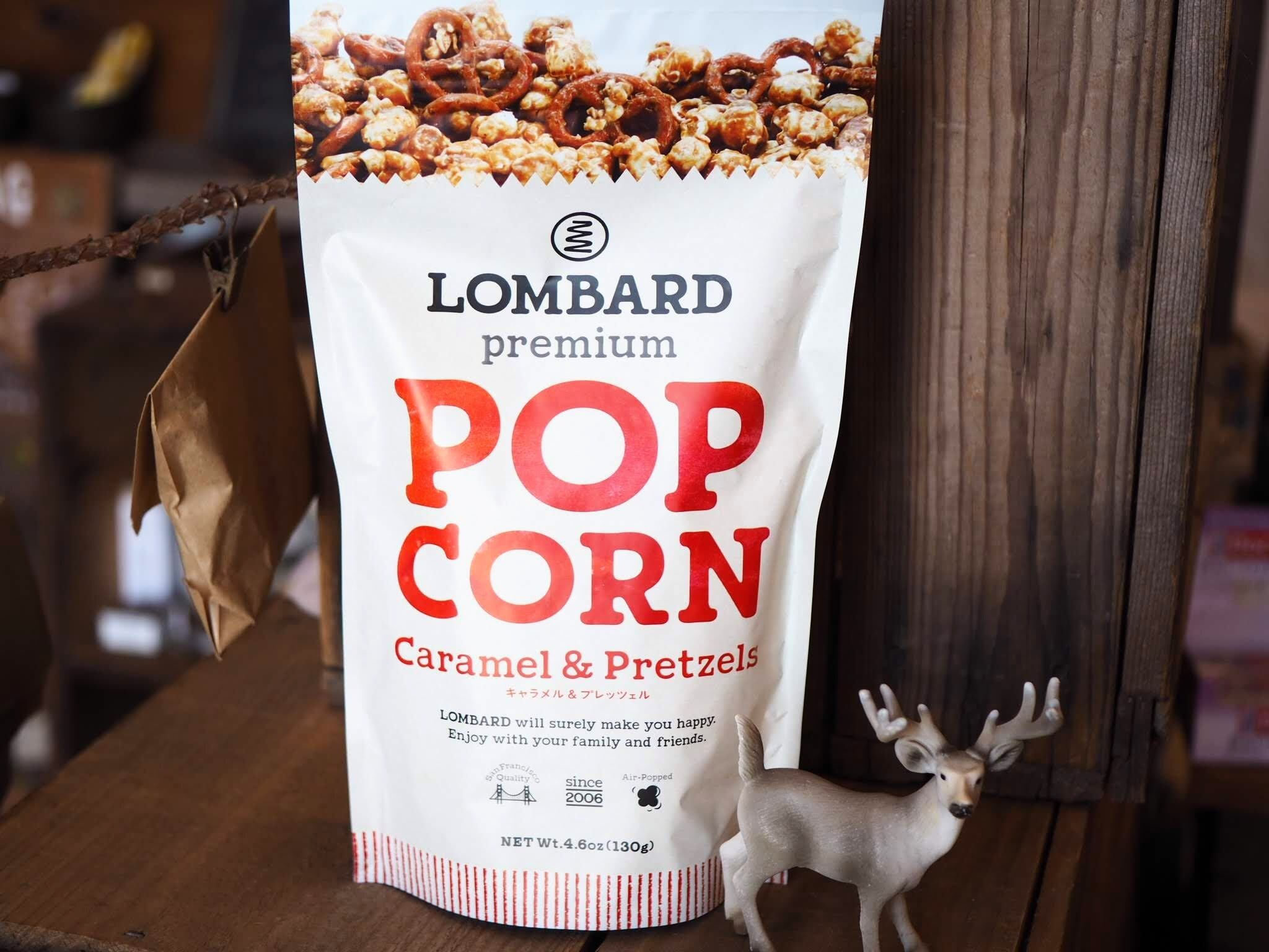 再入荷! プレミアムポップコーン（キャラメル＆プレッツェル） LOMBARD
