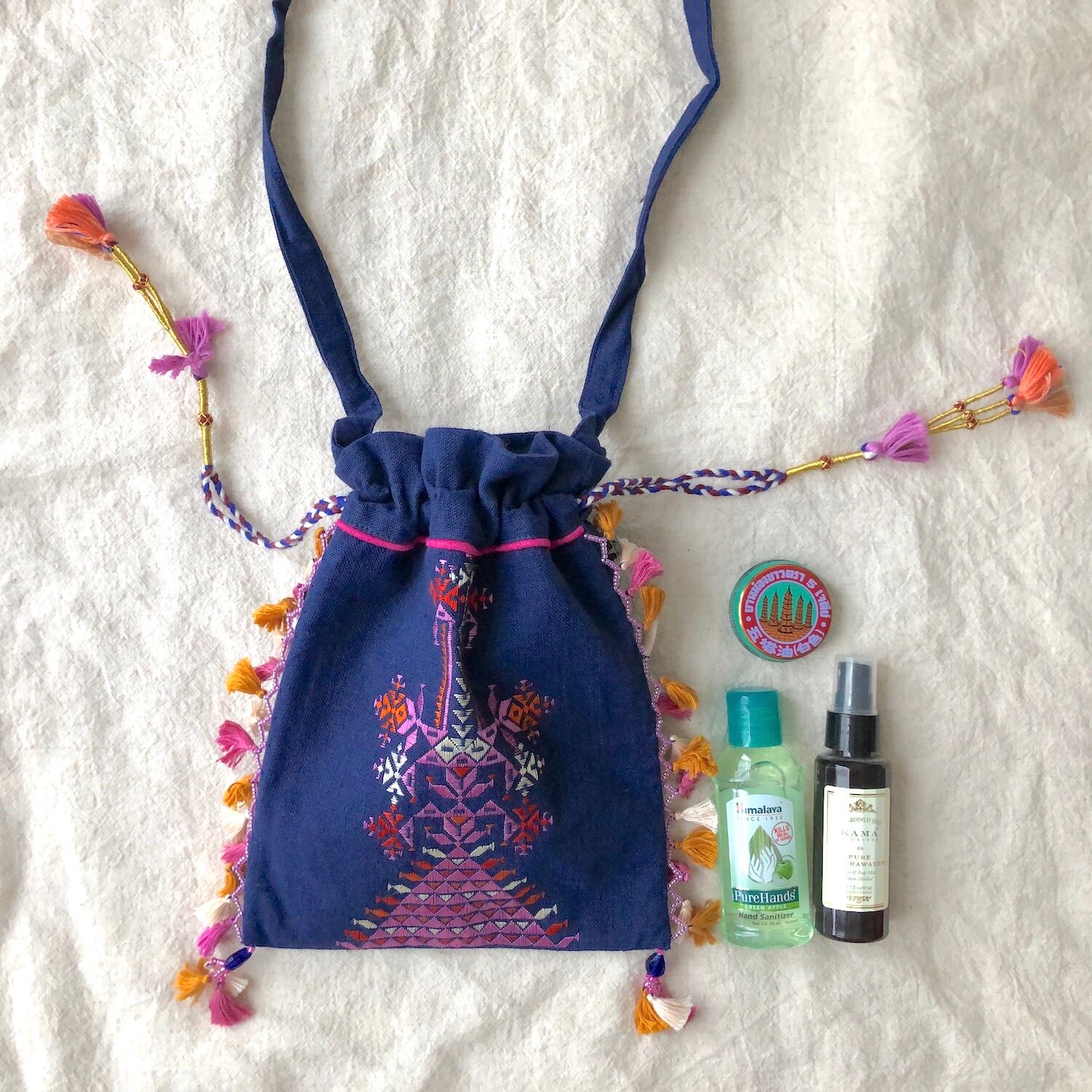 カッチ刺繍 2wayバッグ|ミックス