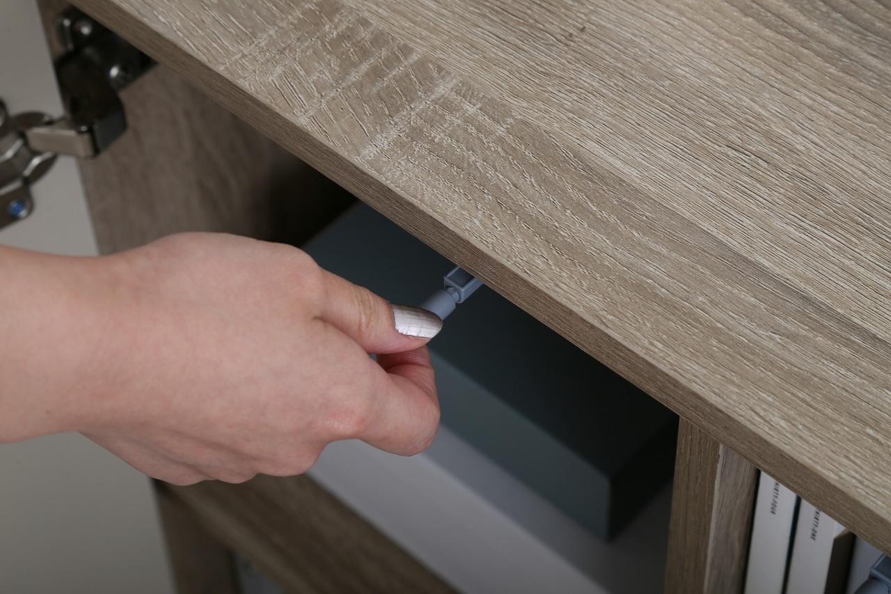 【幅96cm】 Erin バイカラーキャビネット