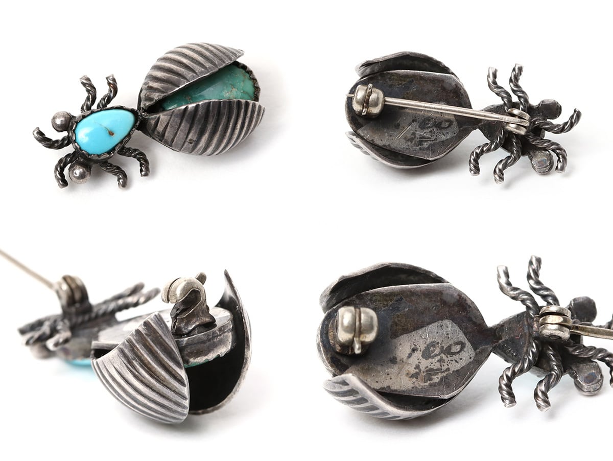 NAVAJO ナバホ 1930~40's Vintage Navajo Bug Silver Pins