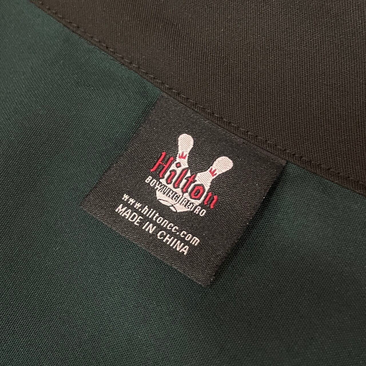 HILTON ヒルトン ツートンカラー ワンポイントロゴ刺繍 ボーリング