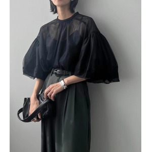 バルーンスリーブシアートップス 00690