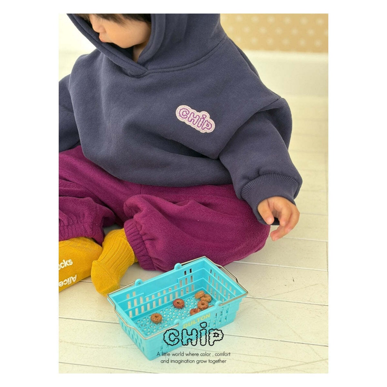【取寄】CHIP 刺繍フードMTM｜冬服｜韓国子供服