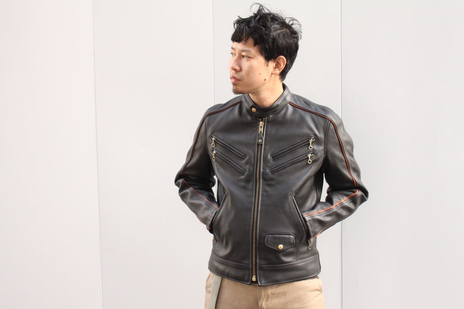 90s Schott "Steerhide" Single Riders Jacket USA製