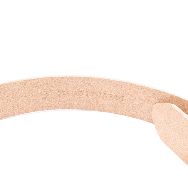 【栃木レザー バケッタ】本革ベルト 35mm幅　ピーピング ダイアグラム バックルベルト　｜日本製｜LOCAL WORKS