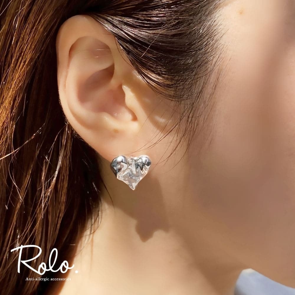 メロウハートピアス シルバー925 | Roloshop BASE店