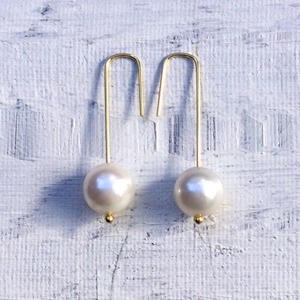 ピアス / Crochet hook pierce / south sea pearl (gold)