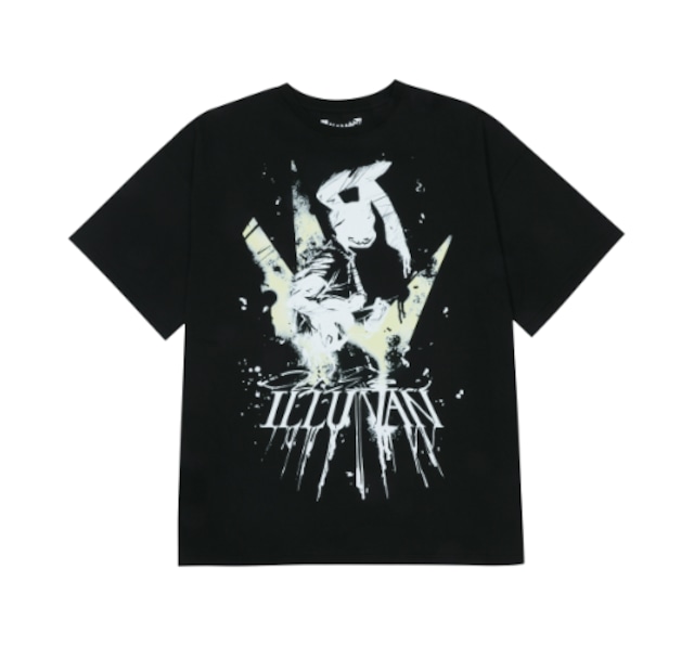 [ILLUVAN] ROCKIN' RABBIT T-SHIRT (BLACK) 正規品 韓国ブランド 韓国通販 韓国代行 韓国ファッション イルバン