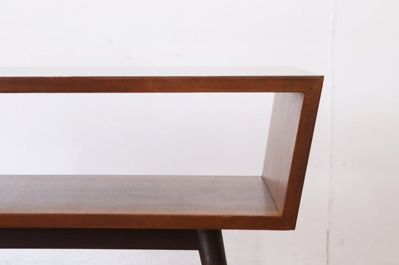 レトロ センターテーブル ローテーブル 木製 メラミン天板 デコラ