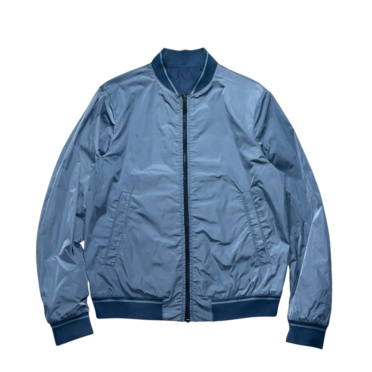 2014’s PRADA blue shiny blue reversible blouson