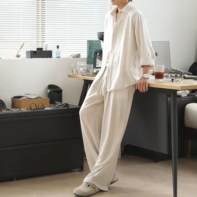 サマードレープ　シャツセットアップ　LB1919