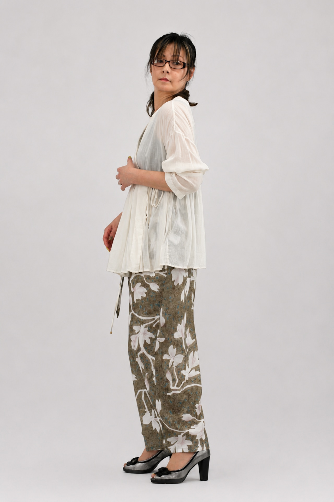 GUPTIHA(グプティハ) Rabari shirt 手織りシルクコットン カシュクールブラウス