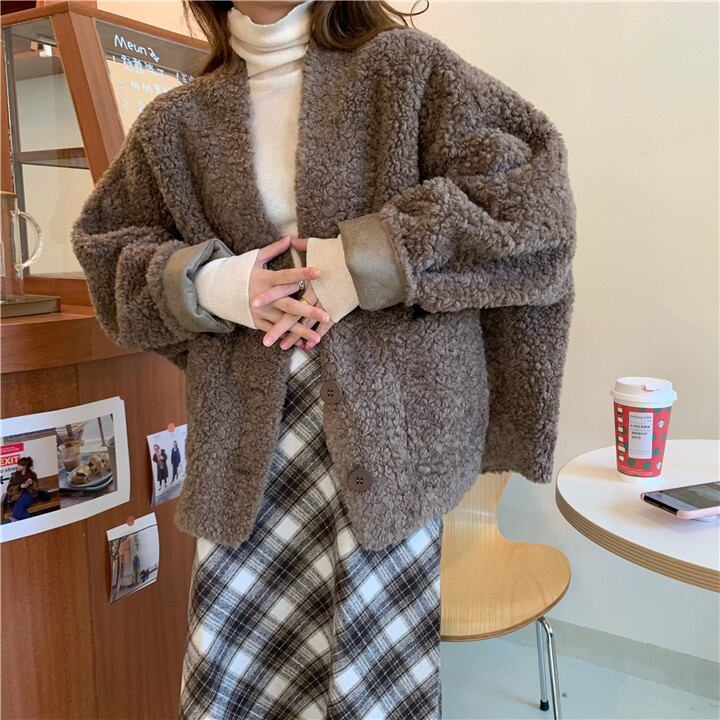 ゆったりする 快適である ファー 大人気 上品映え オシャレ 暖かい 短いスタイル 長袖 コート