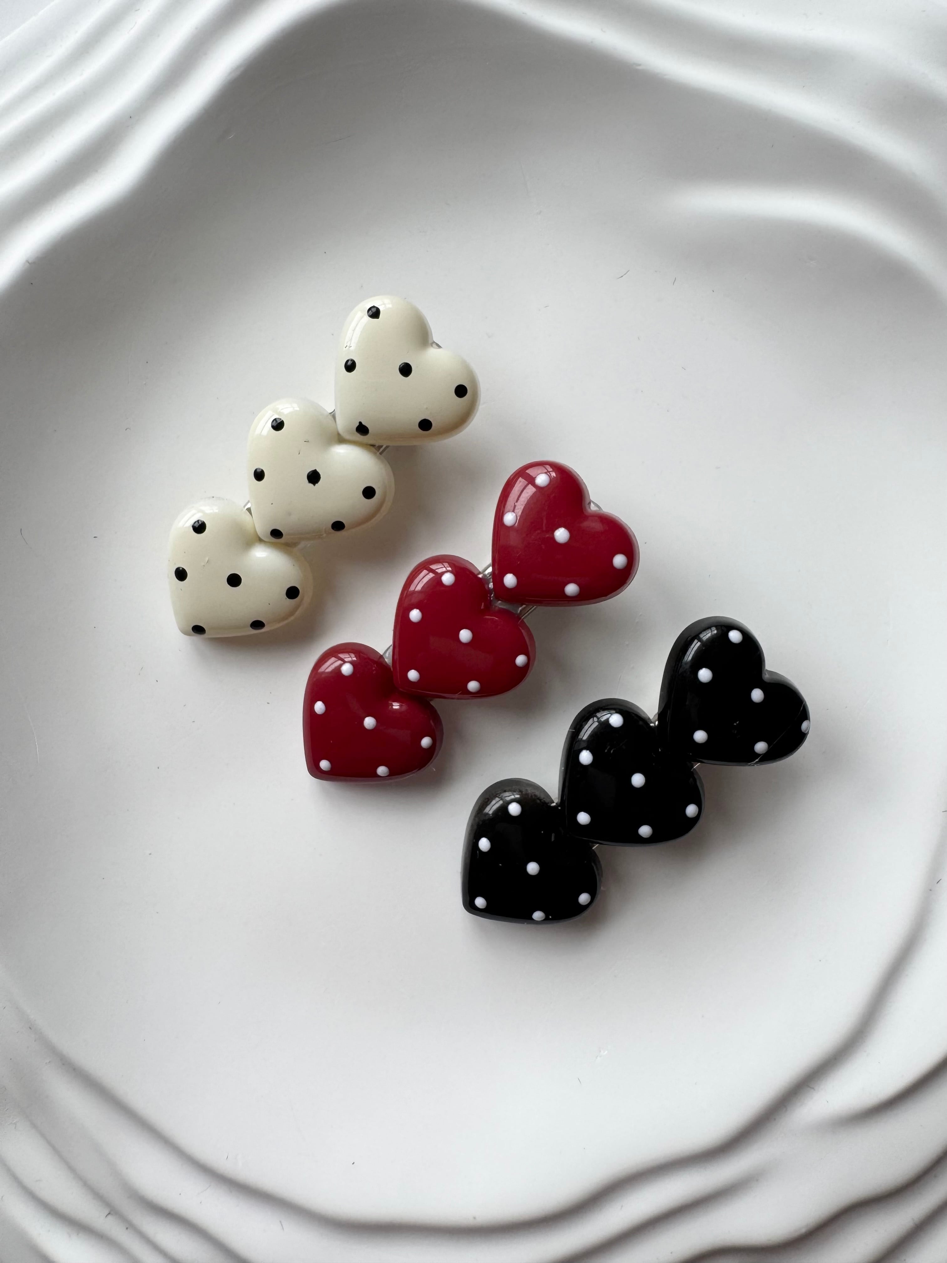 ハートドットヘアクリップ