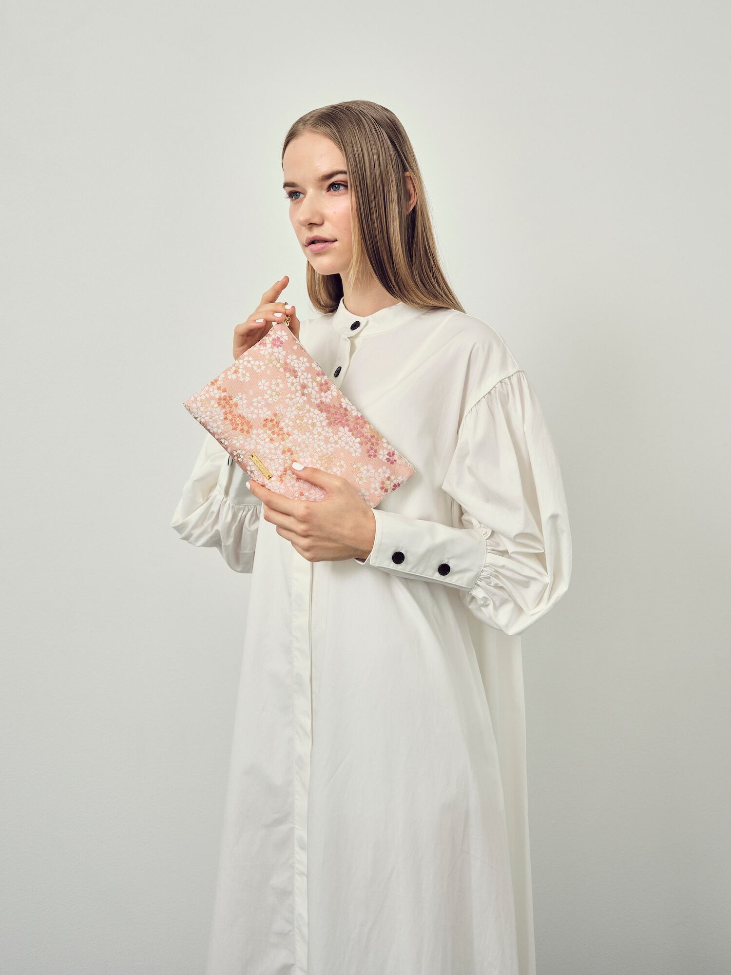 西陣織ミニクラッチバッグ SAKURA / NMC20 | Tomorrow Fabric