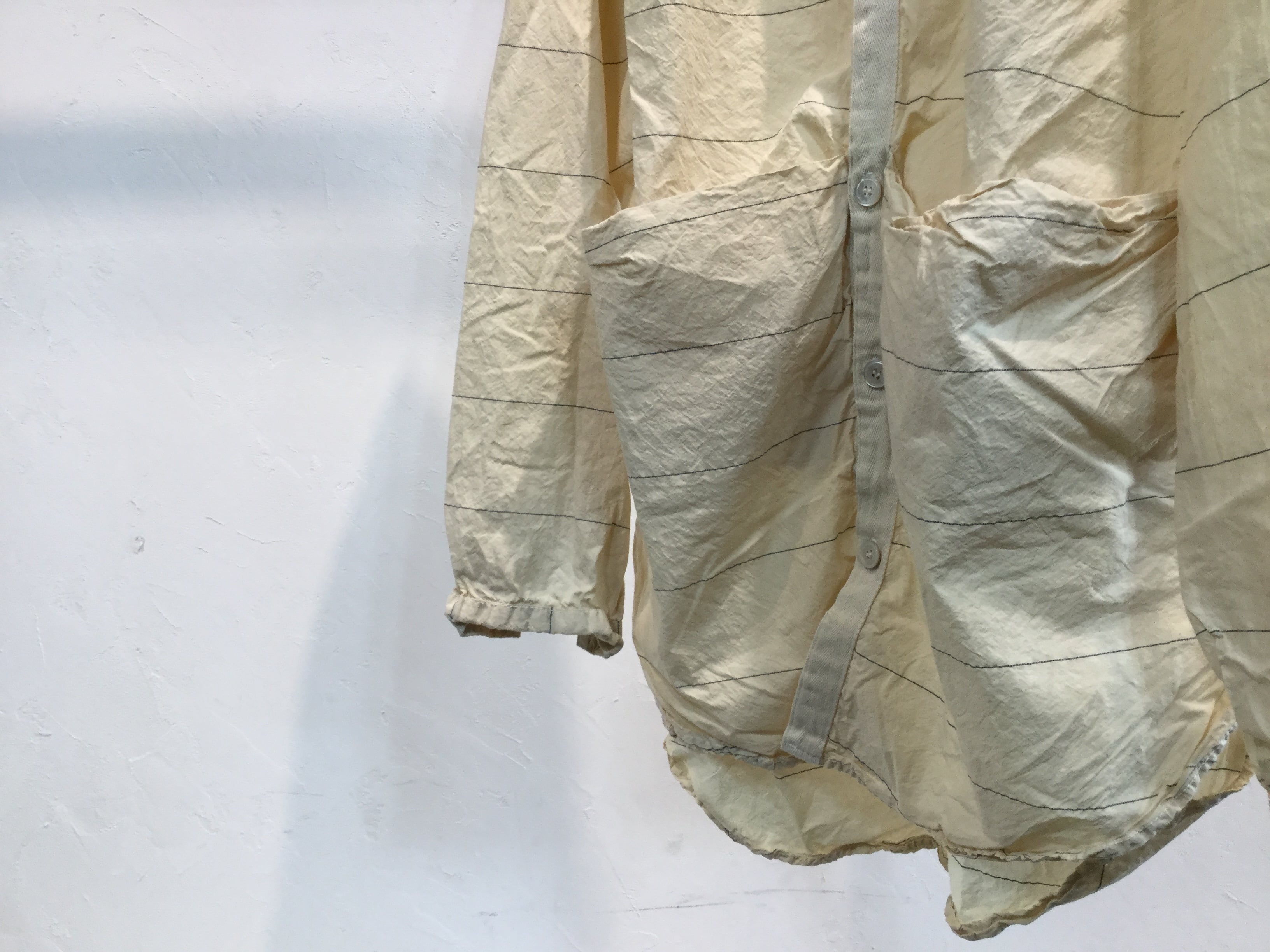 TENDER Co."type483 Long Sleeve Tesseract Shirt Cotton Lawn Indigo Pick  Stripe(Rinse Wash)" | Lapel online store powered by BASE