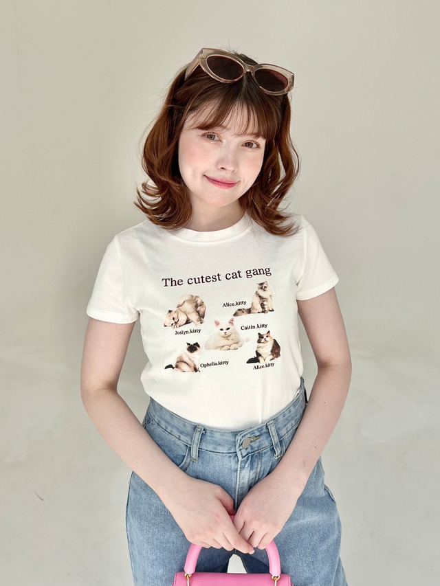 【GiGi viora】cat gang T-shirt　(LAST2)