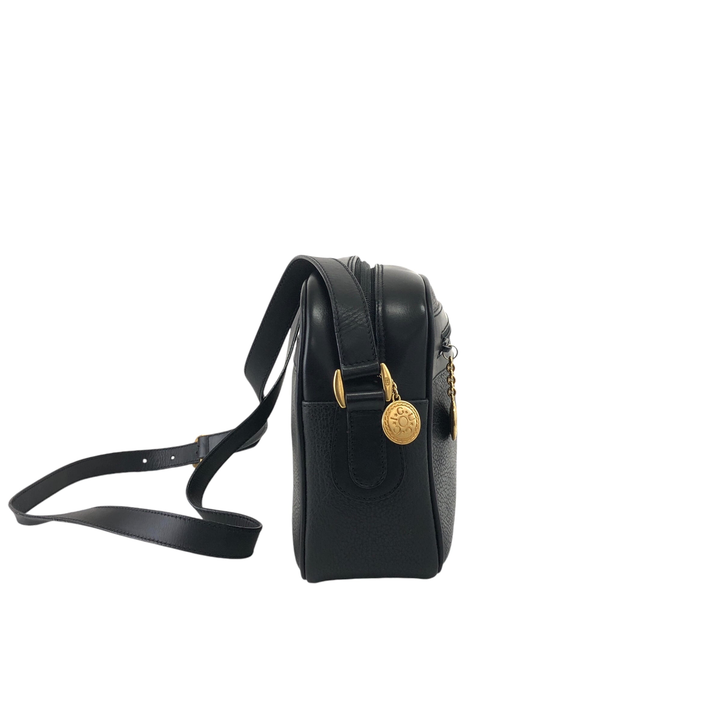 GUCCI グッチ ショルダーバッグ ブラック チャーム レザー vintage
