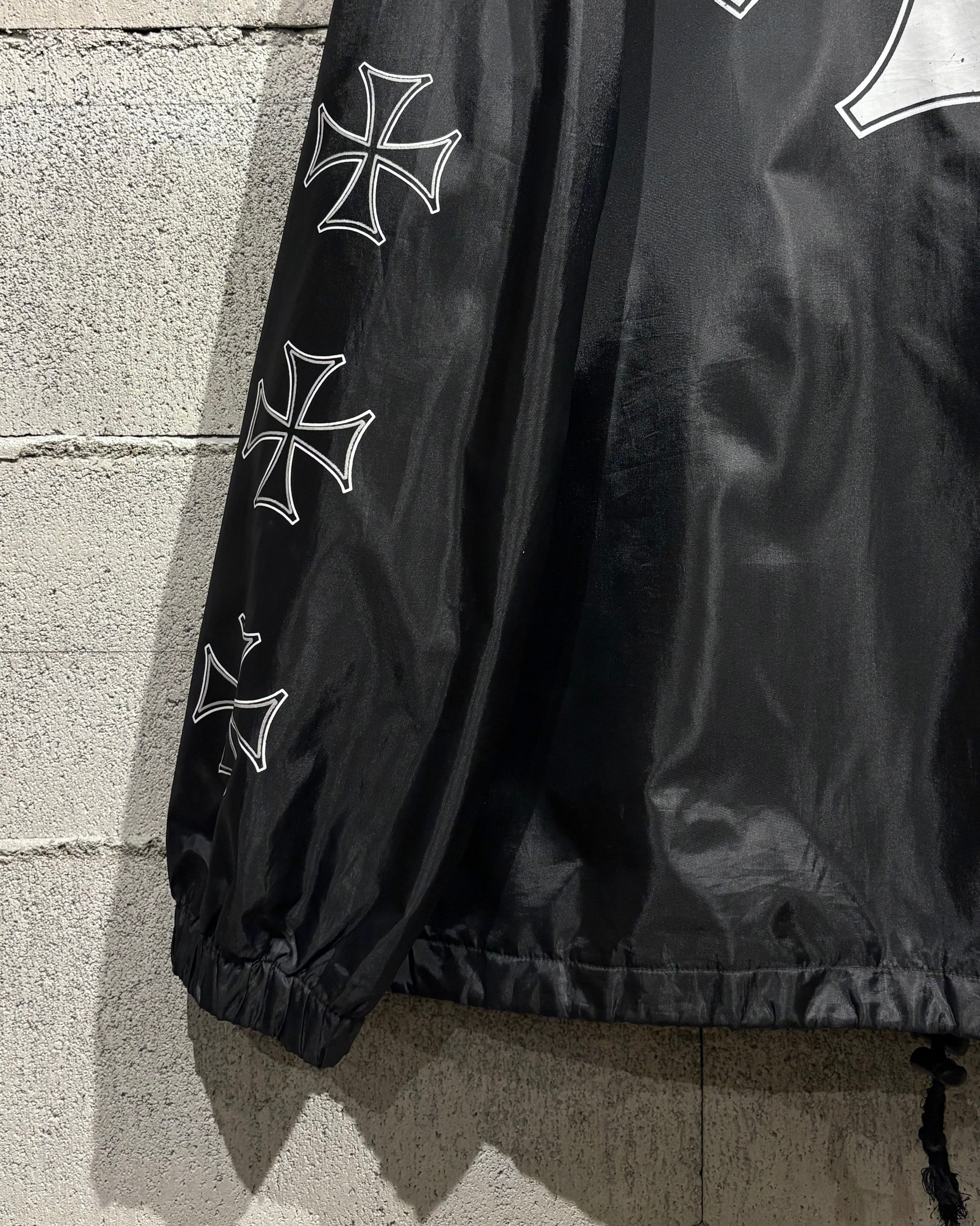 Caka otto】90's “Interstate” Iron Cross Design Vintage Loose Coach